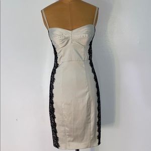 Guess cream and black cocktail dress